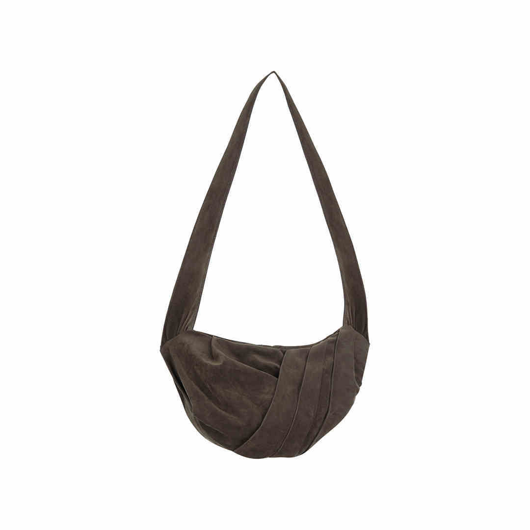 Men's Fashion Suede Pleated Crossbody Bag